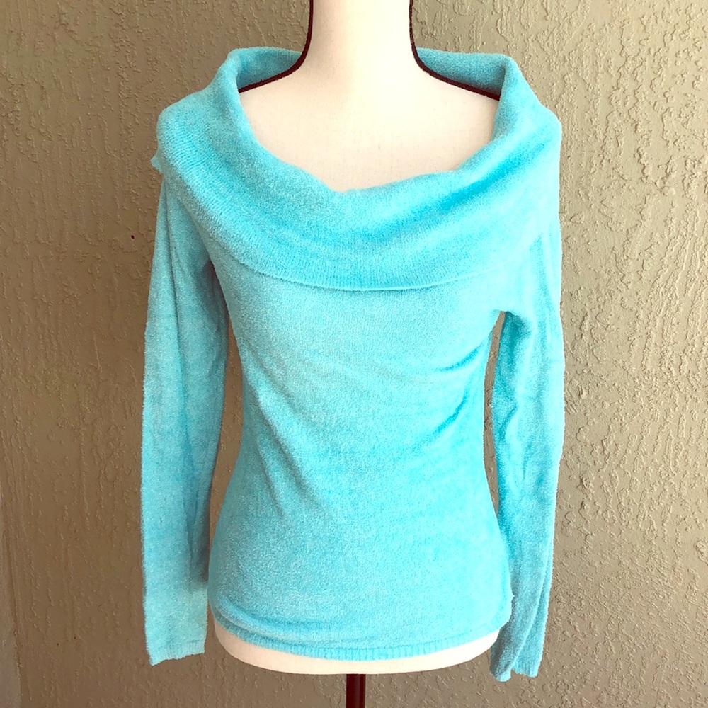Beautiful & Soft Light Blue CACHE Sweater